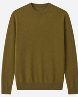 ZHILIFS men's Olive crew neck sweater, image 02