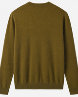 ZHILIFS men's Olive crew neck sweater, image 03