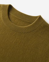 ZHILIFS men's Olive crew neck sweater, image 04