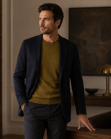 ZHILIFS men's Olive crew neck sweater, image 08