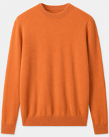 ZHILIFS men's Orange crew neck sweater, image 02