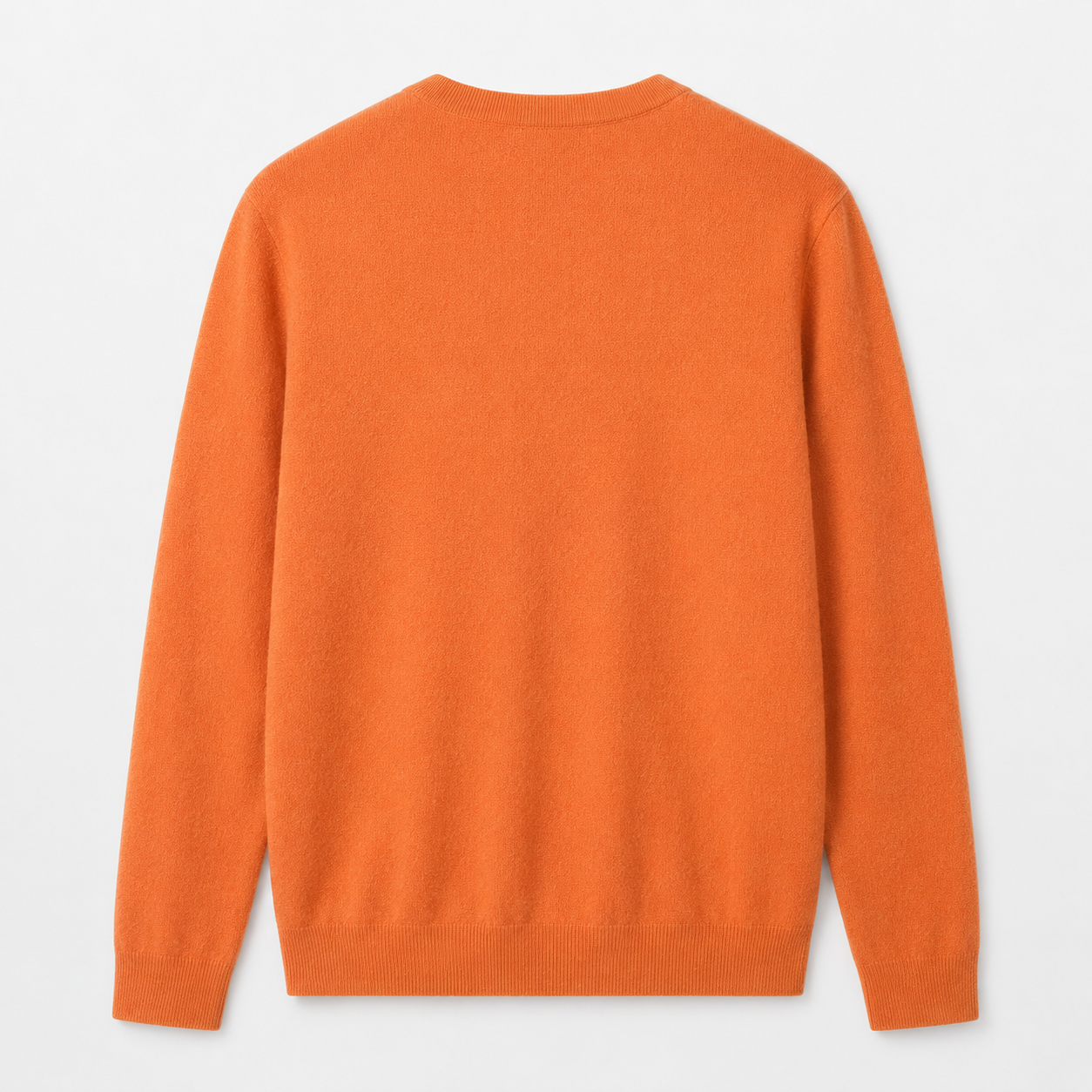 Essential Crew Neck Cashmere Sweater — Orange