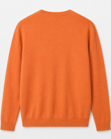 ZHILIFS men's Orange crew neck sweater, image 03