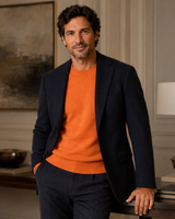 ZHILIFS men's Orange crew neck sweater, image 08