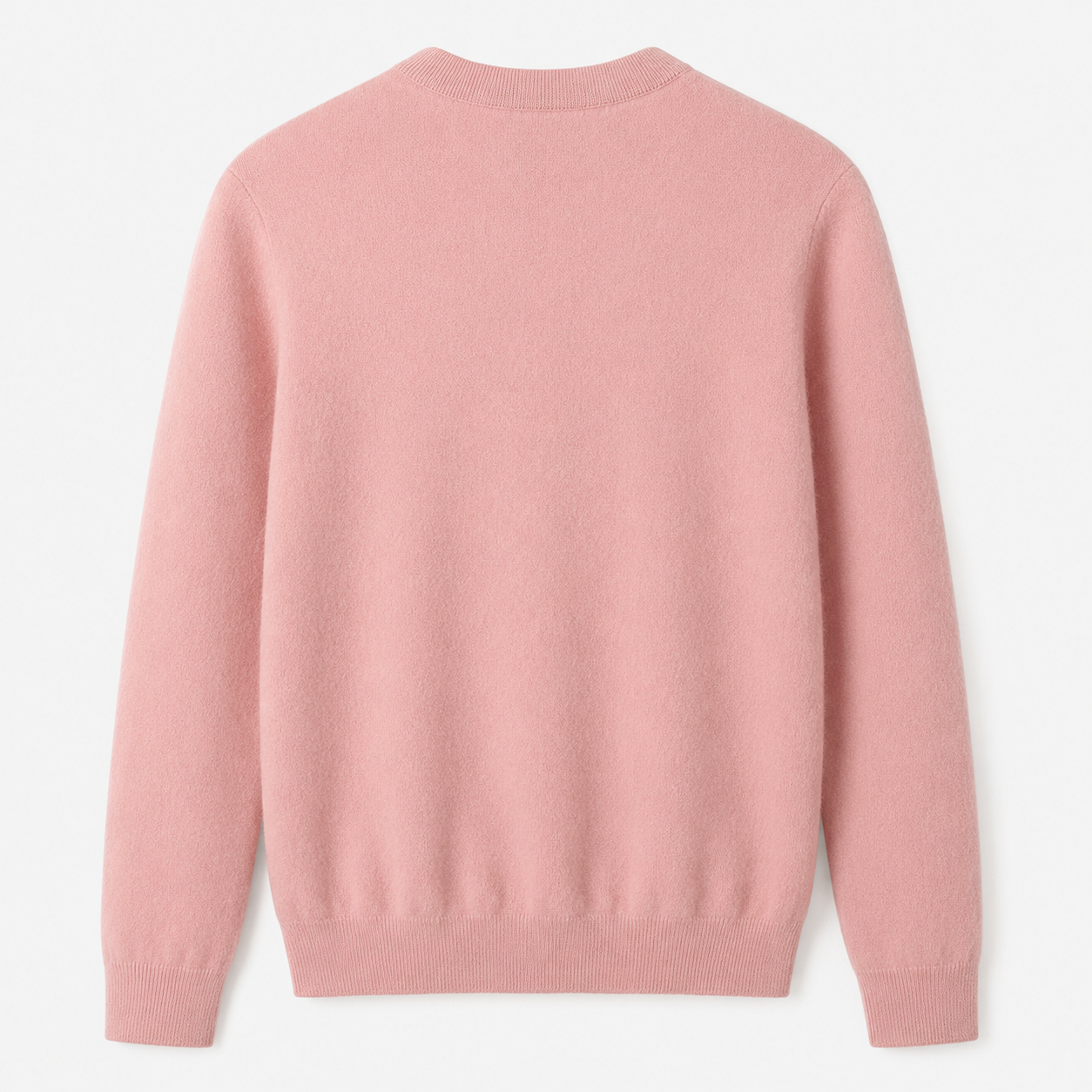 Essential Crew Neck Cashmere Sweater — Pink