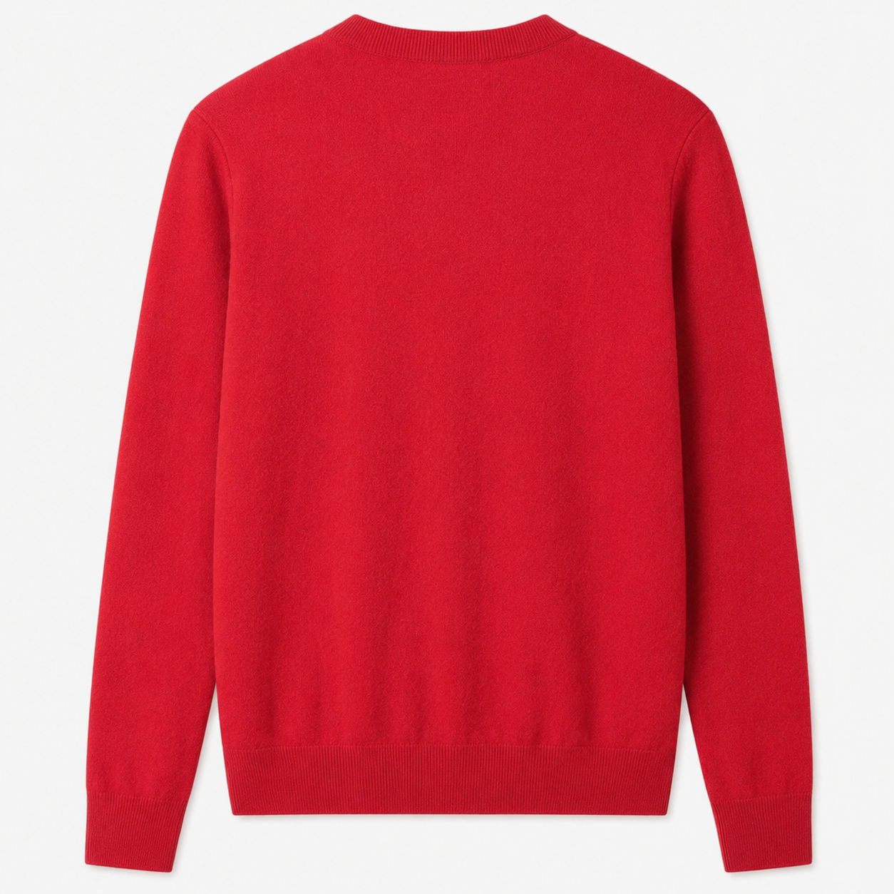 Essential Crew Neck Cashmere Sweater — Red