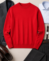 ZHILIFS men's Red crew neck sweater, image 06