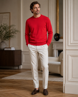 ZHILIFS men's Red crew neck sweater, image 07