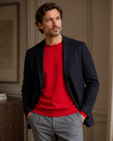 ZHILIFS men's Red crew neck sweater, image 08