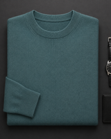 ZHILIFS men's Turquoise crew neck sweater, image 01