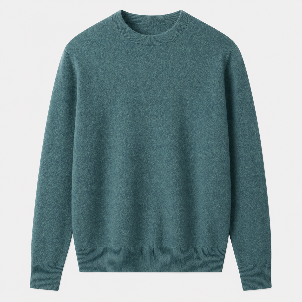 Essential Crew Neck Cashmere Sweater — Turquoise