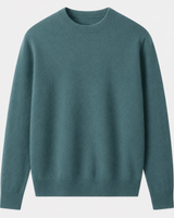 ZHILIFS men's Turquoise crew neck sweater, image 02