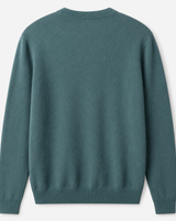 ZHILIFS men's Turquoise crew neck sweater, image 03