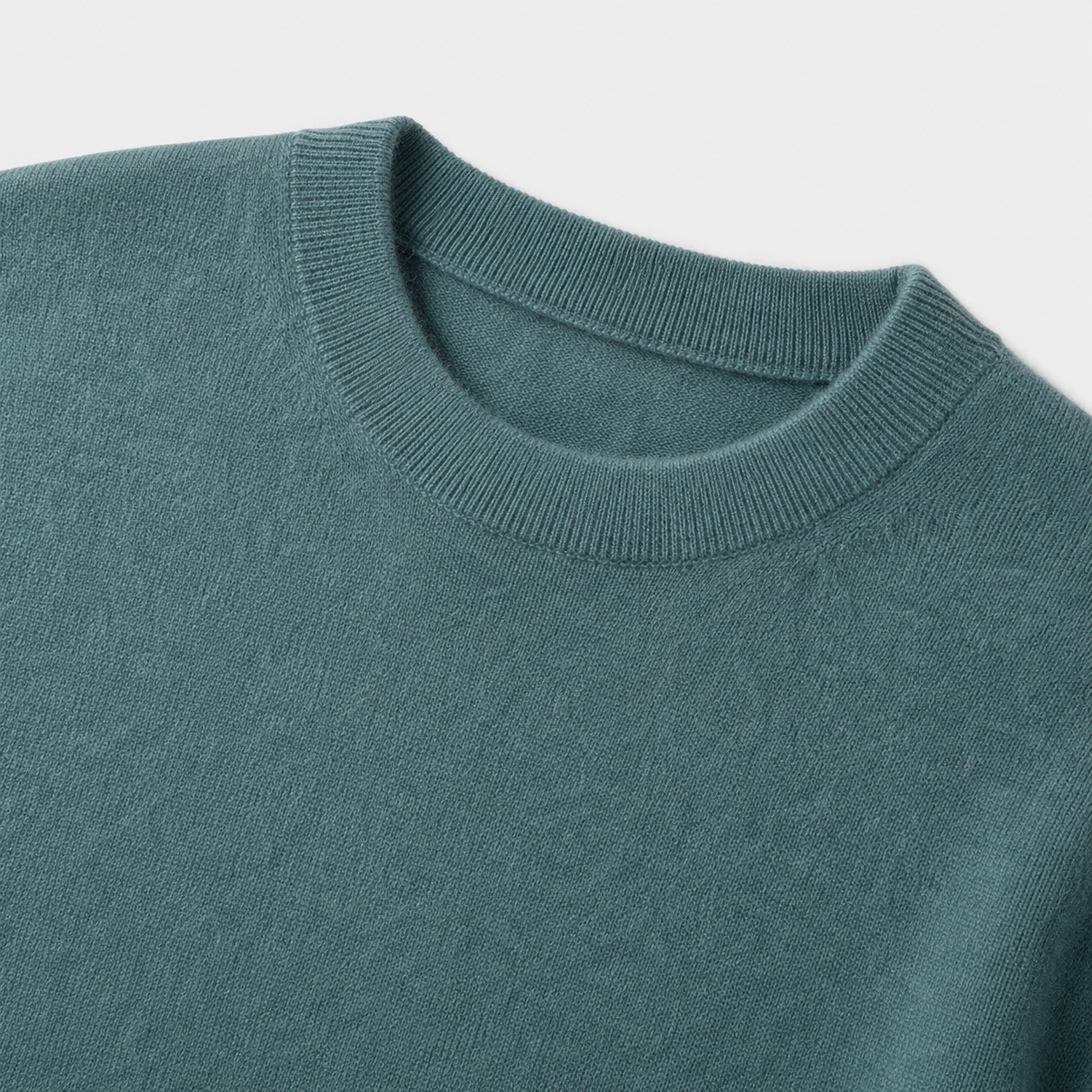 Essential Crew Neck Cashmere Sweater — Turquoise