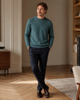 ZHILIFS men's Turquoise crew neck sweater, image 07