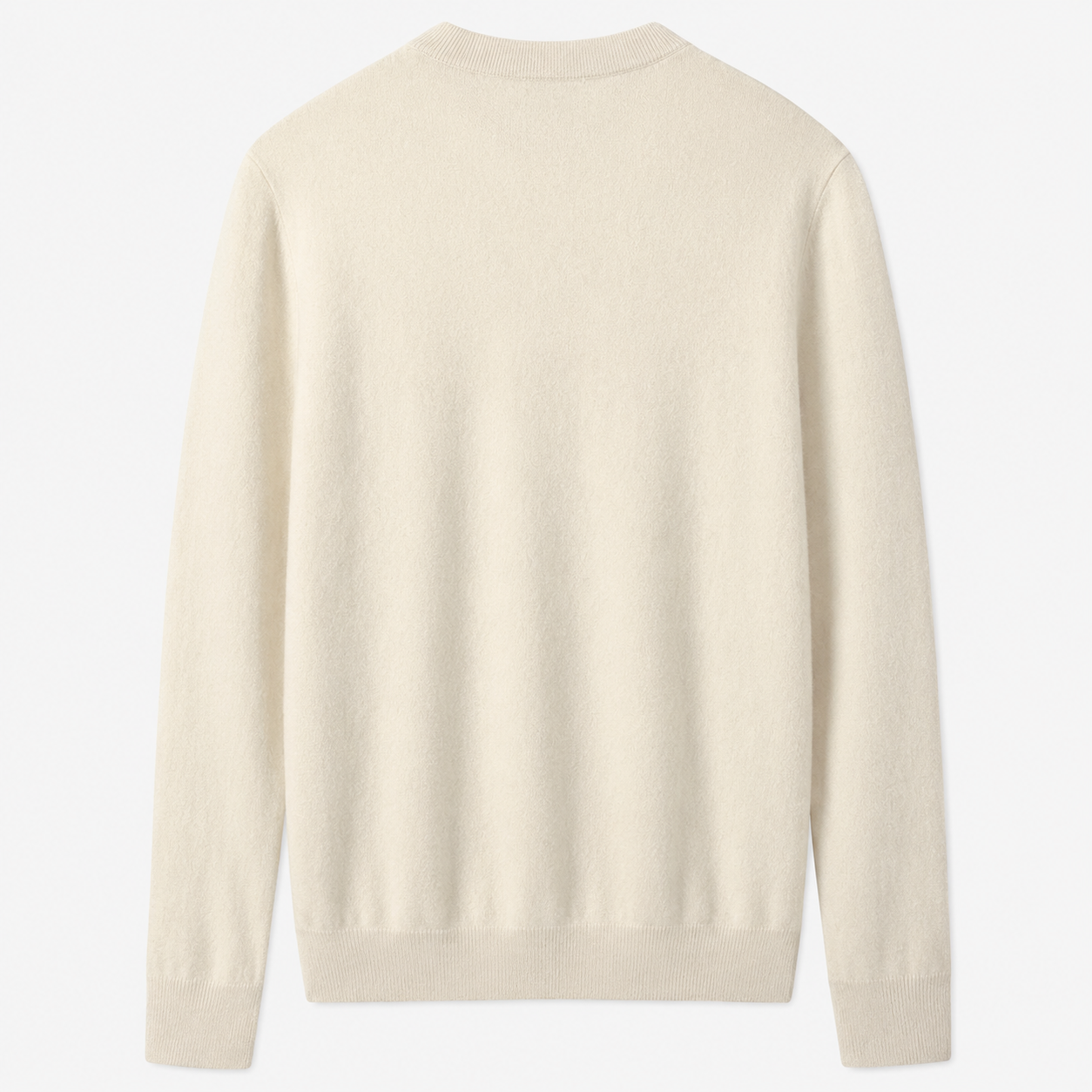 Essential Crew Neck Cashmere Sweater — White