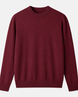 ZHILIFS men's Wine red crew neck sweater, image 02