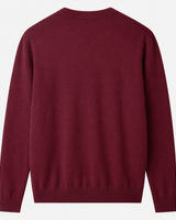 ZHILIFS men's Wine red crew neck sweater, image 03