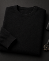 ZHILIFS men's black crew neck sweater, image 01