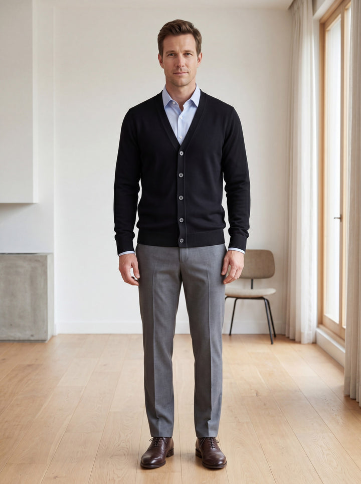Solid V-Neck Wool Cardigan candidate collection image