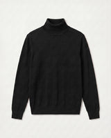 Lightweight Turtleneck Wool Sweater — Black