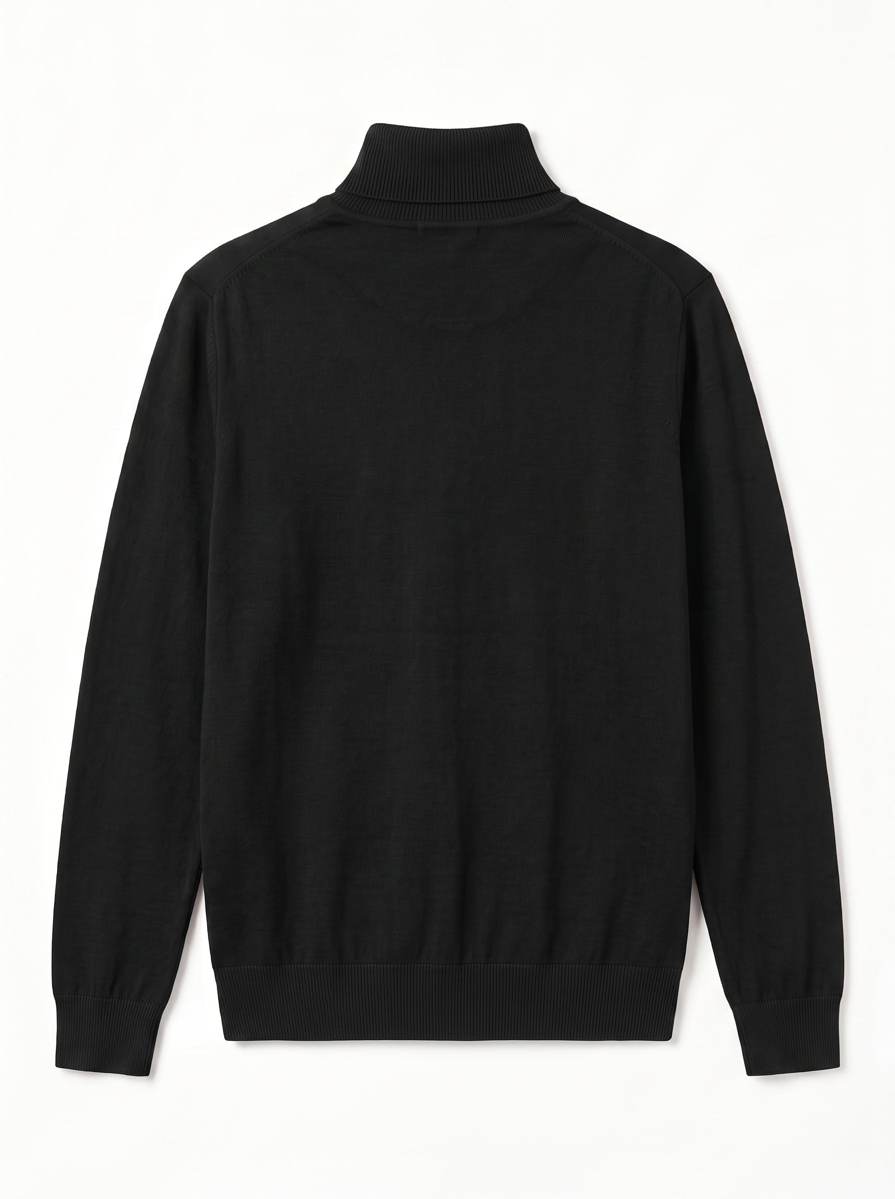 Lightweight Turtleneck Wool Sweater — Black