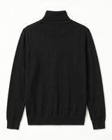 Lightweight Turtleneck Wool Sweater — Black