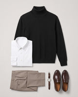 Lightweight Turtleneck Wool Sweater — Black