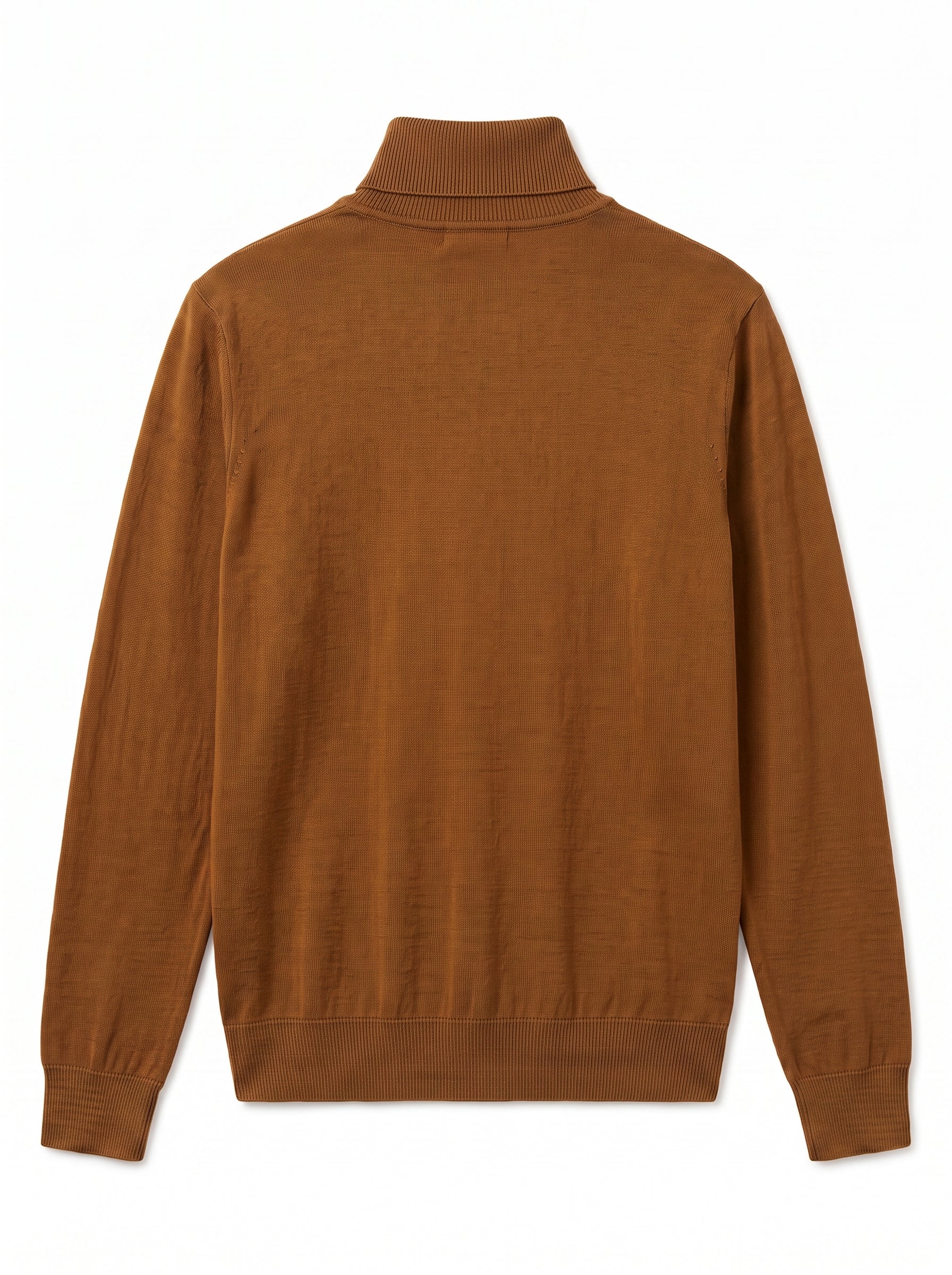 Lightweight Turtleneck Wool Sweater — Bronze