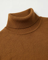 Lightweight Turtleneck Wool Sweater — Bronze