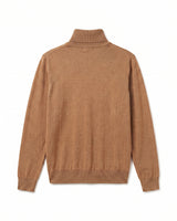 Lightweight Turtleneck Wool Sweater — Camel