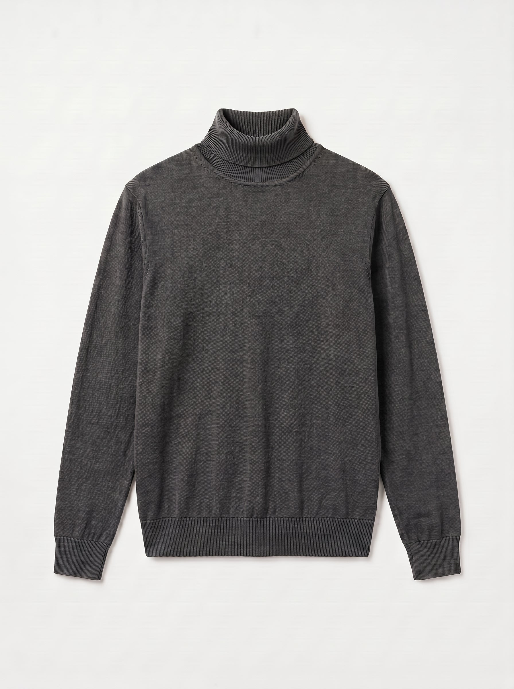 Lightweight Turtleneck Wool Sweater — Dark grey