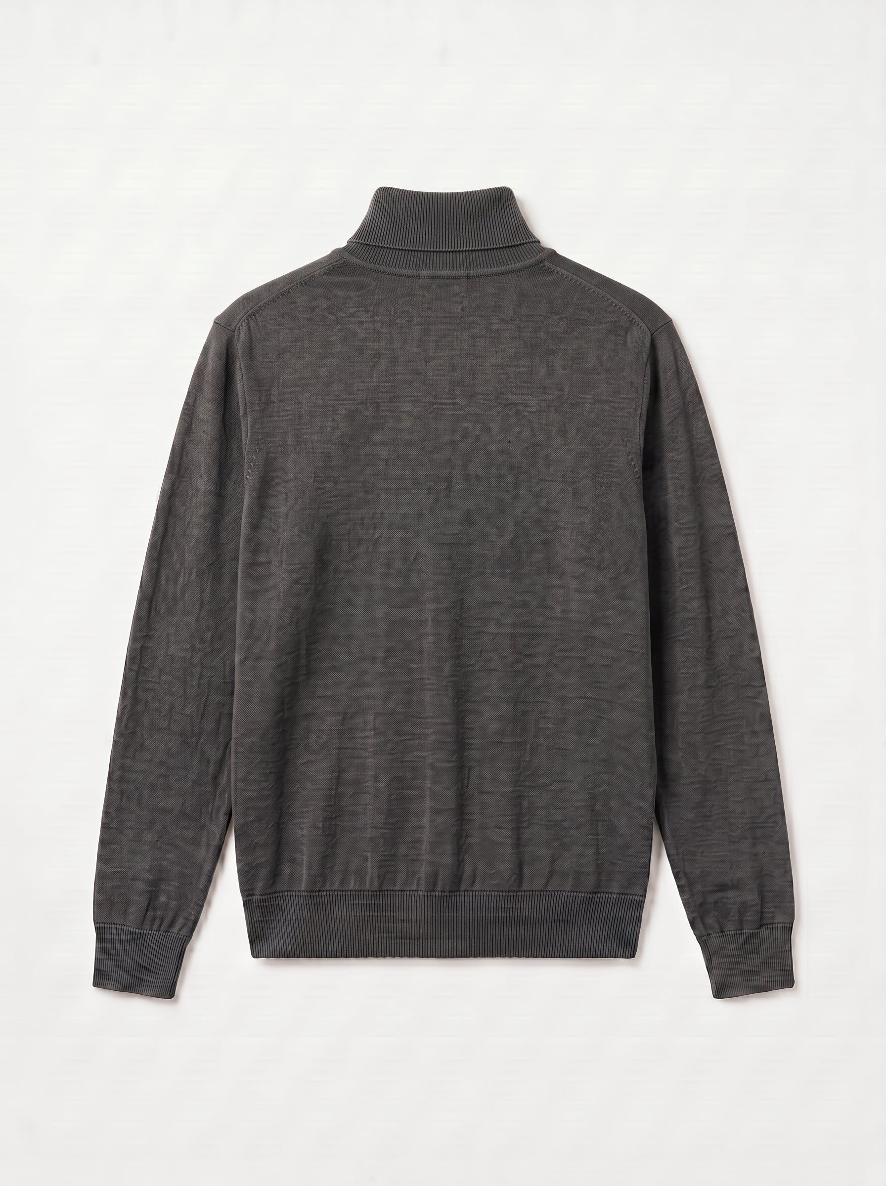 Lightweight Turtleneck Wool Sweater — Dark grey
