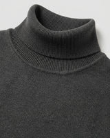 Lightweight Turtleneck Wool Sweater — Dark grey