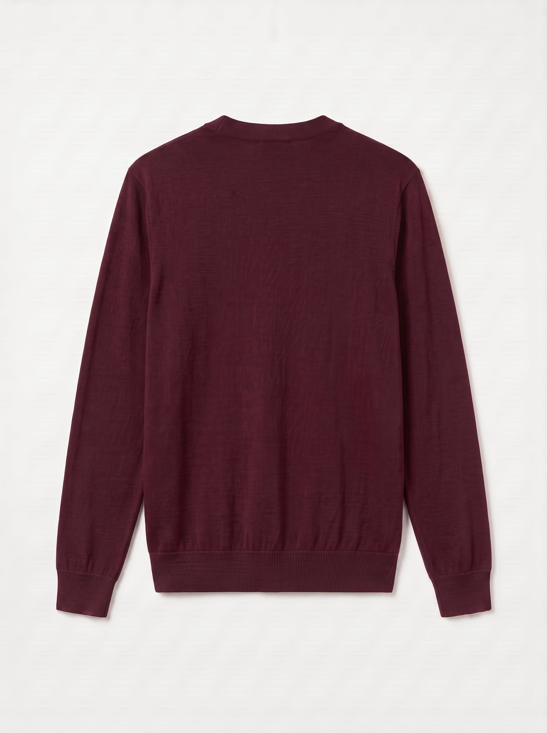 Lightweight Turtleneck Wool Sweater — Wine red