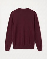 Lightweight Turtleneck Wool Sweater — Wine red