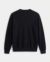 Lightweight Crew Neck Wool Sweater — Black