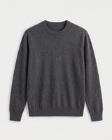 Lightweight Crew Neck Wool Sweater — Dark grey