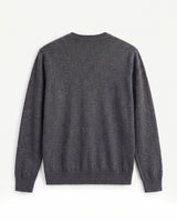Lightweight Crew Neck Wool Sweater — Dark grey