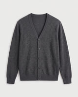 Lightweight Crew Neck Wool Sweater — Dark grey_Pit stripe