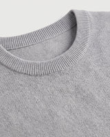 Lightweight Crew Neck Wool Sweater — Light grey