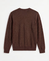 Classic Crew Neck Wool Sweater — Brown