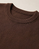 Classic Crew Neck Wool Sweater — Brown