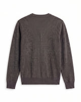 Classic Crew Neck Wool Sweater — Dark grey