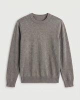 Classic Crew Neck Wool Sweater — Grey