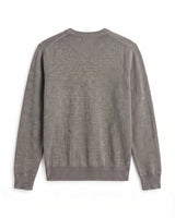 Classic Crew Neck Wool Sweater — Grey