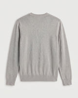 Classic Crew Neck Wool Sweater — Light grey