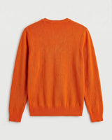 Classic Crew Neck Wool Sweater — Orange