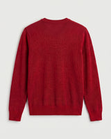 Classic Crew Neck Wool Sweater — Red