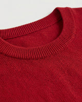 Classic Crew Neck Wool Sweater — Red